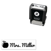 Aangepaste leraar zelf inkt stempel met naam + app (In situ)