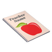 Aangepaste leraarappel met moderne appel notitieboek (Rechterzijde)