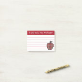Aangepaste leraar's Apple Post It Notes Gift Cadea (Op bureau)