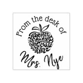 Aangepaste leraren! Vanaf het bureau van 2x2 Rubberstempel (Afrduk)