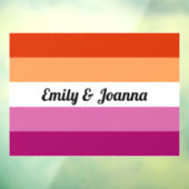 Aangepaste Lesbische Vlag Pride Maand Venster Clin Raamsticker (Vel 3)