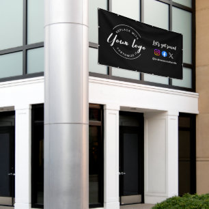 Aangepaste Let's Get Social Media website logo Ban Spandoek