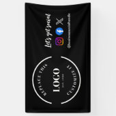 Aangepaste Let's Get Social Media website logo Ban Spandoek (Verticaal)