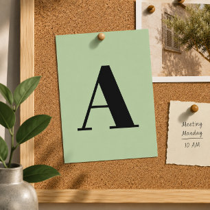 Aangepaste Letter Ansichtkaart Groene Initiële M Briefkaart