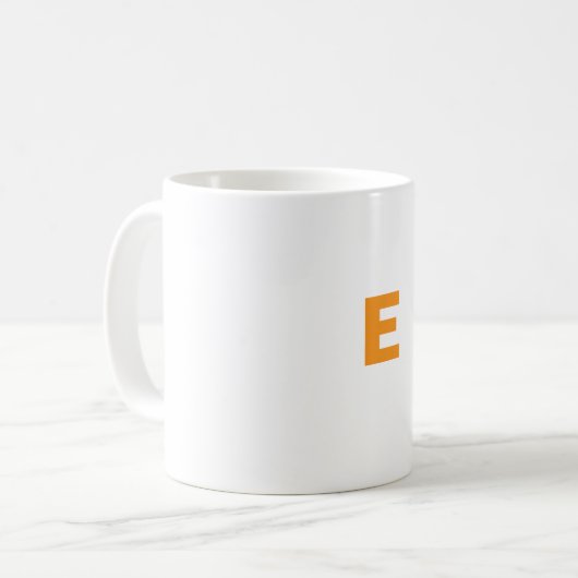 Aangepaste letter E mok (Voorkant links)