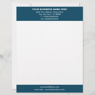 Aangepaste Letterhead-kleuren en lettertype Briefhoofd
