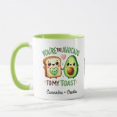 Aangepaste leuke koppels "Avocado voor mijn toast" Mok (Links)