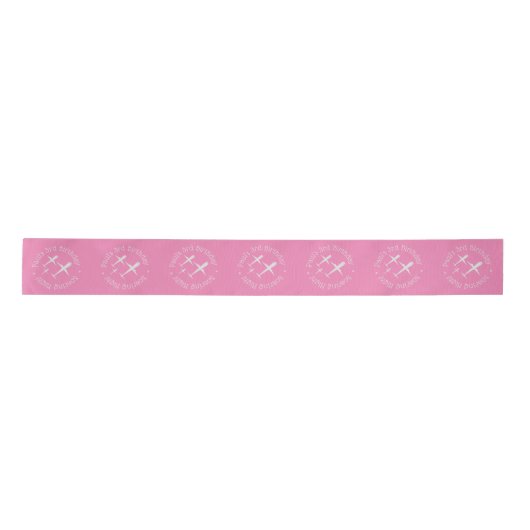 Aangepaste Leuke Vliegtuigen in Formation, Roze Ve Lint (Voorkant)