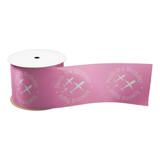 Aangepaste Leuke Vliegtuigen in Formation, Roze Ve Lint (Spoel)
