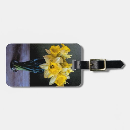 Aangepaste levendige afdichting Vase-still-Sjabloo Bagagelabel (Voorkant horizontaal)