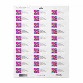 Aangepaste, levendige monogram kleuren, penseelstr etiket (Full Sheet)