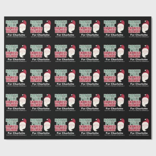 Aangepaste levering Noordpool Express Cadeaupapier (Vlak)