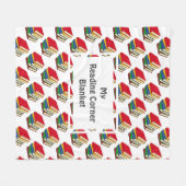 AANGEPASTE LEZINGCORNERBOEKEN FLEECE DEKEN (Voorkant (Horizontaal))