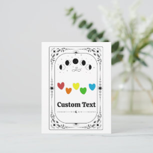 Aangepaste LGBTQIA Pride Tarot Gay Trans Queer Reg Briefkaart