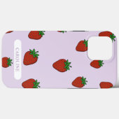 Aangepaste lichte Paarse Aardbei Case-Mate iPhone Case (Achterkant (horizontaal))
