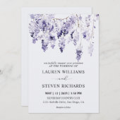 Aangepaste lichte Zachte Lavendel Paarse Bunch Wed Kaart (Voorkant / Achterkant)