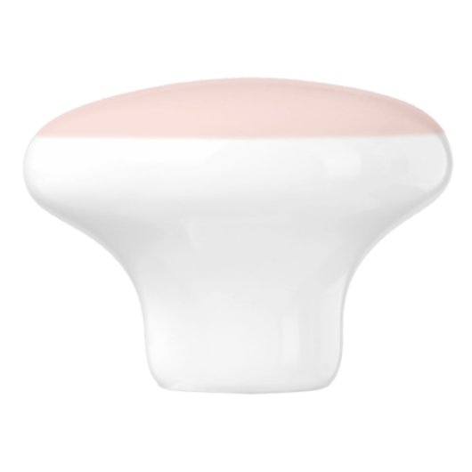 Aangepaste lichte zachte pastel massief roze wit m keramische knop (Zijkant)