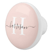 Aangepaste lichte zachte pastel massief roze wit m keramische knop (Rechts)