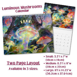 Aangepaste Lichtgevende Psychedelische Paddenstoel Kalender