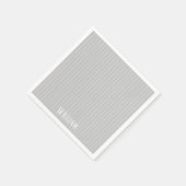 Aangepaste lichtgrijze instripes servet (Hoek)