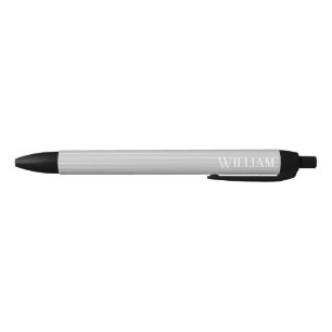 Aangepaste lichtgrijze instripes zwarte inkt pen