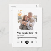 Aangepaste Lied Favoriete Lied Eén Foto Briefkaart (Voorkant / Achterkant)