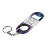 Aangepaste liefde, drank en kosmische vibes bruilo mini flessenopener (Voorkant Gekanteld)