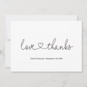 Aangepaste liefde en Bedankt Heart Script Fotobrui (Voorkant)