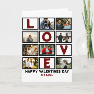 Aangepaste Liefde Gelukkige Valentijnsdag 8 Foto C Kaart