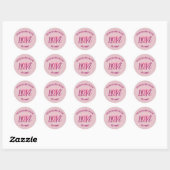 "Aangepaste Liefde & Hart Ronde Stickers" Sticker (Vel)