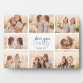 Aangepaste Liefde Papa Vaderdag Fotocollage Fotoplaat (voorkant)