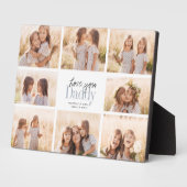 Aangepaste Liefde Papa Vaderdag Fotocollage Fotoplaat (Zijkant)