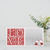 Aangepaste liefdesbrieven met vintage sjabloon (Staand voorkant)