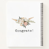 Aangepaste liefdesbruiloft Bewerken in papieren la Notitieboek (Achterkant)