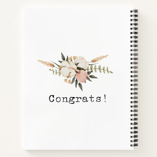 Aangepaste liefdesbruiloft Bewerken in papieren la Notitieboek (Achterkant)