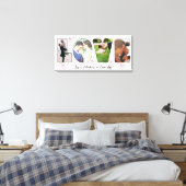 Aangepaste liefdesfoto's en tekst canvas afdruk (Insitu (Slaapkamer))