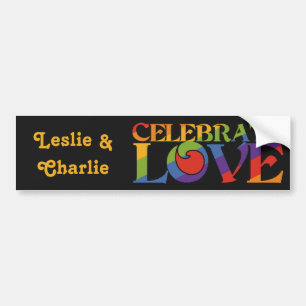Aangepaste liefdesnamen bumpersticker