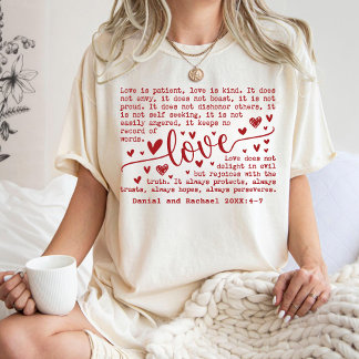 Aangepaste liefdesvers met namen als huwelijkscade Tri-Blend shirt