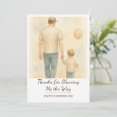 Aangepaste liefdevolle vader en kind - Vaderdag ca Kaart (Staand voorkant)