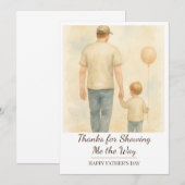 Aangepaste liefdevolle vader en kind - Vaderdag ca Kaart (Voorkant / Achterkant)