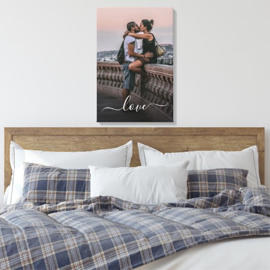 Aangepaste liefhebbers Afbeelding en eenvoudige li Canvas Afdruk (Insitu (Slaapkamer))