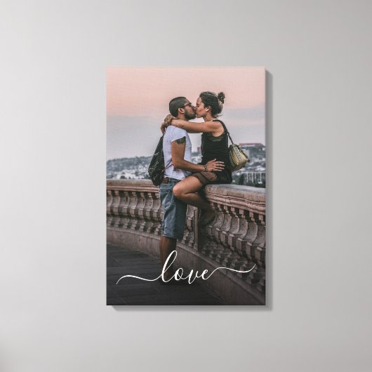 Aangepaste liefhebbers Afbeelding en eenvoudige li Canvas Afdruk (Voorkant)