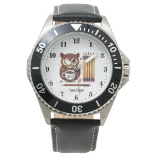 Aangepaste lieve lerarenuil horloge