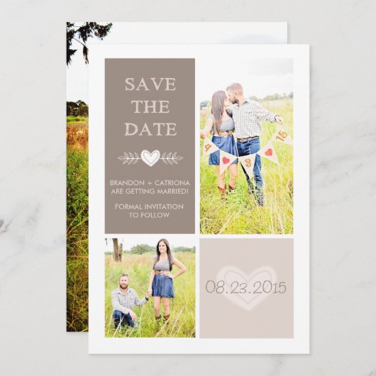 AANGEPASTE LIJST | AANKONDIGING VAN DE DATUM (Voorkant / Achterkant)