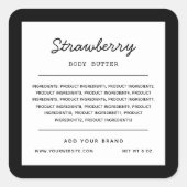 Aangepaste lijst met ingrediënten voor het script vierkante sticker (Voorkant)