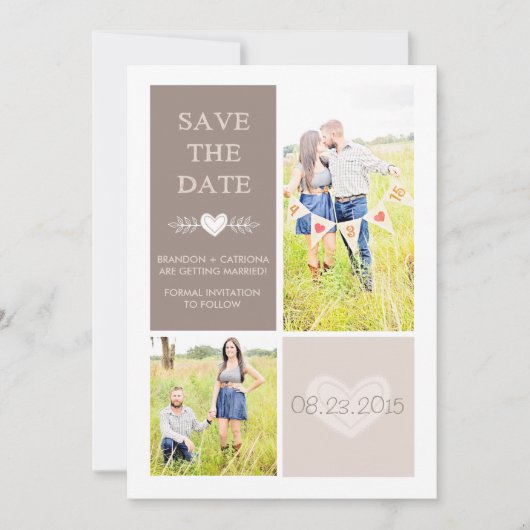 AANGEPASTE LIJST | SAVE THE DATE-AANKONDIGING DATE (Voorkant)