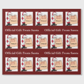 Aangepaste lijst van Nice voor de kerstman Cadeaupapier (Vlak)