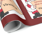 Aangepaste lijst van Nice voor de kerstman Cadeaupapier (Rol Hoek)