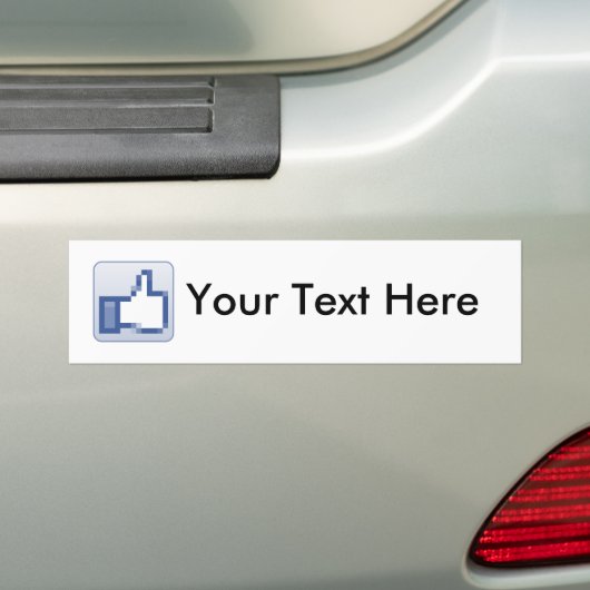 Aangepaste "Like" bumpersticker (Op auto)
