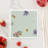 Aangepaste Lila Floral Sage Garden Party servetten (Insitu)